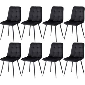 BenyLed Juego de 8 Silla de Comedor en Terciopelo Holandés,…