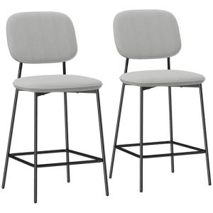 HOMCOM Juego de 2 Taburetes de Bar Taburetes Altos de Cocin…