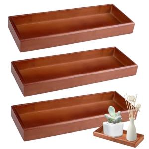 imposyu Juego de 3 Bandeja Madera Rectangular Bandejas de M…