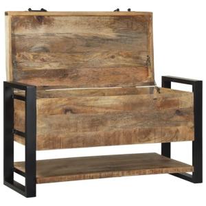vidaXL Baúl de Almacenamiento Rústico Industrial Madera Sól…