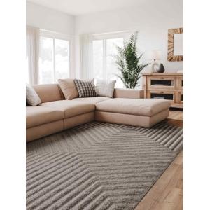 Interiyou Lecce - Alfombra Salon Grande 120 x 170 cm Gris -…