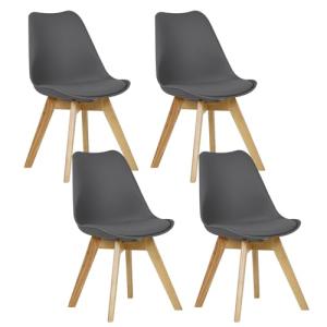 WOLTU 4X Sillas de Comedor Dining Chairs Silla Tower Madera…