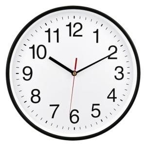 Plumeet 25cm Reloj de Cuarzo de Pared Silencioso, Decorativ…