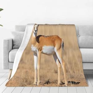 Antelope on The Grassland - Manta de franela suave, acogedo…