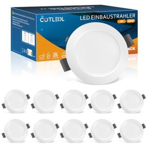 COTLEDL 10 Unidades Downlight LED Techo Empotrable 5W 450LM…