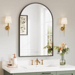 Dripex Espejo Arqueado Pared, con Marco de Aluminio, Espejo…