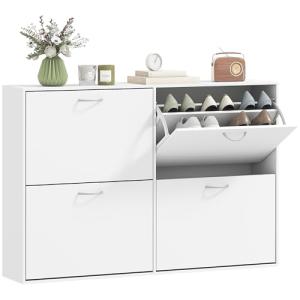 HOMCOM Mueble Zapatero Blanco Zapatero Moderno con 4 Cajone…