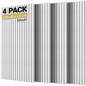 TONOR Pack 4 Paneles Espuma Aislante Acústicos, 120x60x1.8c…