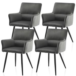 TUKAILAi Juego de 4 sillas de Comedor de Ocio, sillones tap…