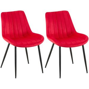CLP Set De 2 Sillas De Comedor Rahden En Terciopelo I Butac…