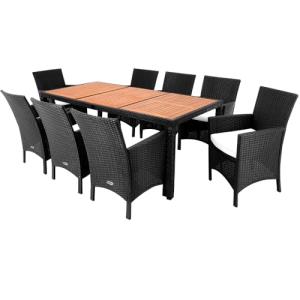 CASARIA® Conjunto Jardín 8 Sillas Mesa 190x90cm Set Comedor…