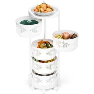Cesta de frutas y verduras, estante giratorio de almacenami…