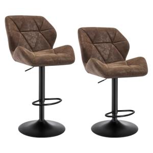 WOLTU 2X Taburete de Bar con Respaldo Sillas de Bar Regulab…