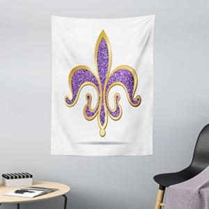 ABAKUHAUS Flor de lis Tapiz de Pared y Cubrecama Suave, Ant…