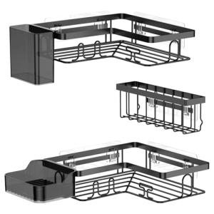 YEAPUPE PRO Estante de ducha sin taladrar esquina, juego de…