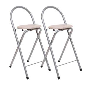 THE SECRET HOME - Pack de 2 Taburetes Plegables con Respald…