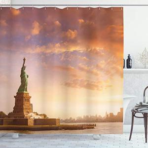 ABAKUHAUS Paisaje Cortina de Baño, Paisaje de Nueva York EE…