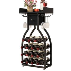 IBUYKE Botellero para 15 Botellas,Estantería de Vino con Po…
