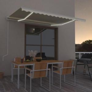 IKAYAA Toldo Motorizado 450 x 350 cm con luz LED, Toldo Elé…