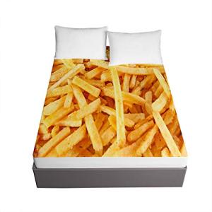 Chickwin Sábana Bajera Ajustable, 3D Comida Impresión Micro…