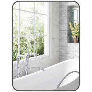 HOMCOM Espejo de Baño 60x80 cm Espejo de Pared Espejo Decor…
