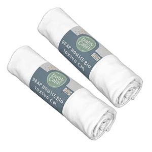 babyCalin Bio - Juego de 2 sábanas bajeras 70 x 140 cm