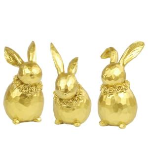 TaoQ C 3 Piezas Dorado Decoración del Conejo de Pascua Esta…