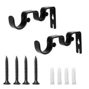 BOXOB 2pzs Soporte Doble para Barra de Cortinas, Reforzado,…