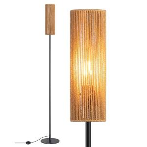 EDISHINE Lámpara de Pie LED con Pantalla de Cuerda Tejida,…