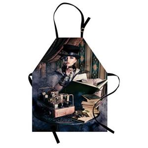 ABAKUHAUS Gótico Delantal de Cocina, Steampunk Mujer Vintag…