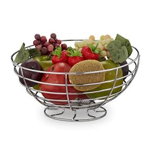 Relaxdays Frutero Metálico, Cesta Frutas, Verduras y Pan, R…