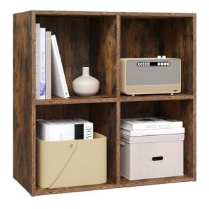 WOLTU Estantería para Libros con 4 Compartimentos Abiertos,…