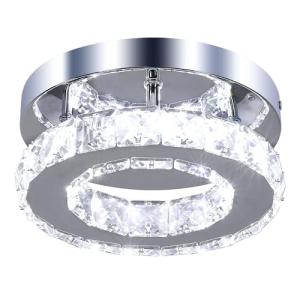 DELIPOP Lámpara de Techo LED de Cristal Moderna, 12W Plafón…