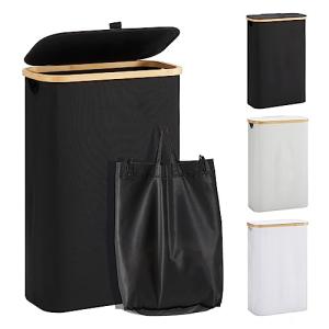 YOUDENOVA Cesto para la colada con tapa, 48 L, estrecho, co…