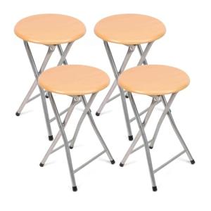 THE SECRET HOME - Pack de 4 Taburetes Plegables de Madera y…
