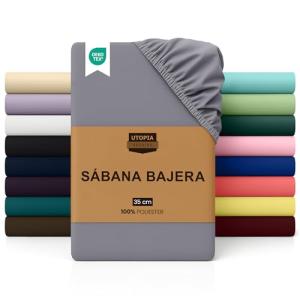 Utopia Bedding Sabana Bajera 150x200 - Gris - Bolsillo Prof…