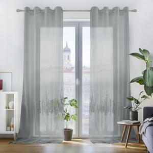 Deconovo Cortinas Transparentes con Ojales, Cortinas de Gas…