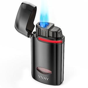 VVAY Jet Flame Mechero de Gas Recargable con 3 Llamas Tipo…