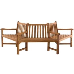 CLP Banco Semicircular Kenna De Madera con Reposabrazos I S…