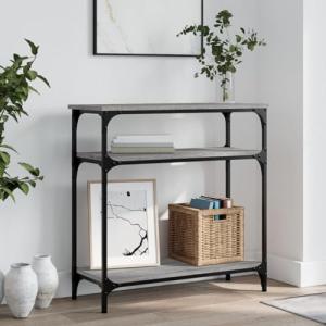 ZEYUAN Mesa Consola Madera de ingeniería Gris Sonoma 75x29x…