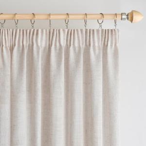 Woaboy Cortinas Lino con Cinta Fruncidora Visillos Dormitor…
