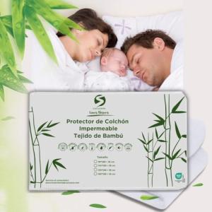 Protector de Colchón Bambú Impermeable 90x190/200-Funda Ant…