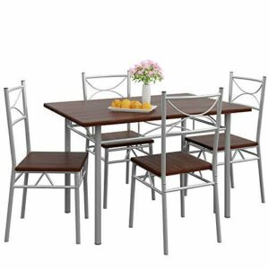 CASARIA® Conjunto Mesa y 4 sillas Paul Muebles de Cocina Co…