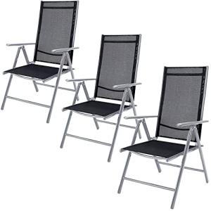 CASARIA® Sillas de Jardín Plegables Carga 120KG Reclinable…
