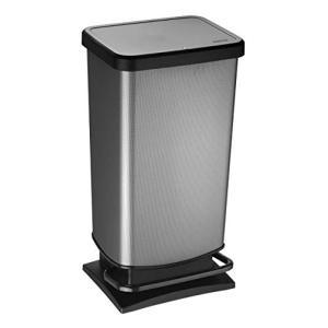 Rotho Paso, Cubo de basura de 40l con pedal y tapa, Plástic…
