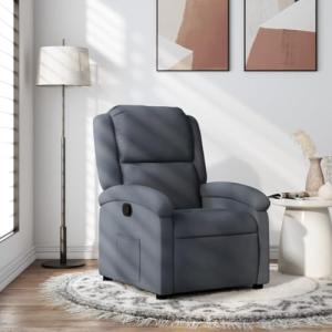 IKAYAA Sillón Relax Reclinable Manual Tapizado en Terciopel…