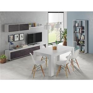 HABITMOBEL Mueble de Salon Moderno con Mesa Extensible y 4…