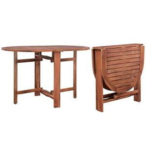 Faroom Mesa de jardín Madera Maciza Acacia 120x70x74 cm, Me…
