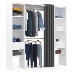 IDMarket - Vestidor extensible doble Meryl 120/180 x 50 x 1…