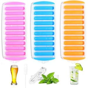 3 Piezas Cubiteras para Hielo Silicona, Apilable Cubitera c…